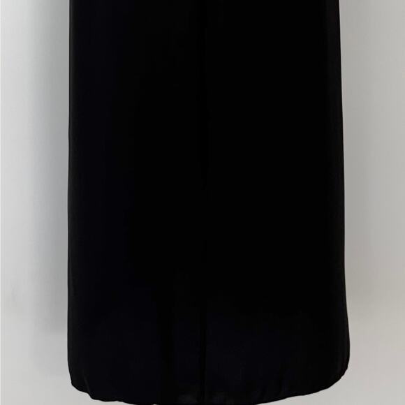 Eileen Fisher Silk Georgette Crepe High Neck Dress Sleeveless in Black L NWT - Picture 8 of 11